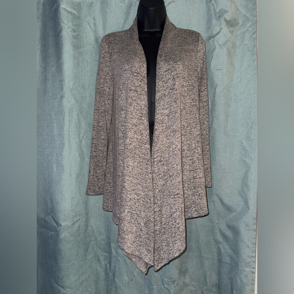 Philosophy Taupe Open Front Waterfall Cardigan Size Small